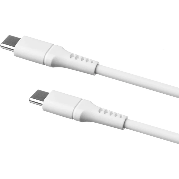 FIXED Tekutý silikónový USB-C/USB-C napájací kábel 60W 2m biely - Káble a redukcie - Obrázok MOS1000601