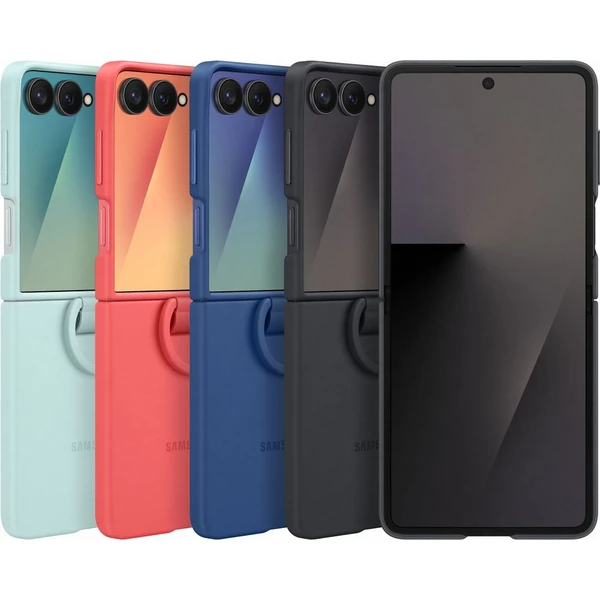Samsung Ring Silicone Case ochranný kryt Galaxy Z Flip7 modrý - Puzdra - Obrázok MPGE000K01
