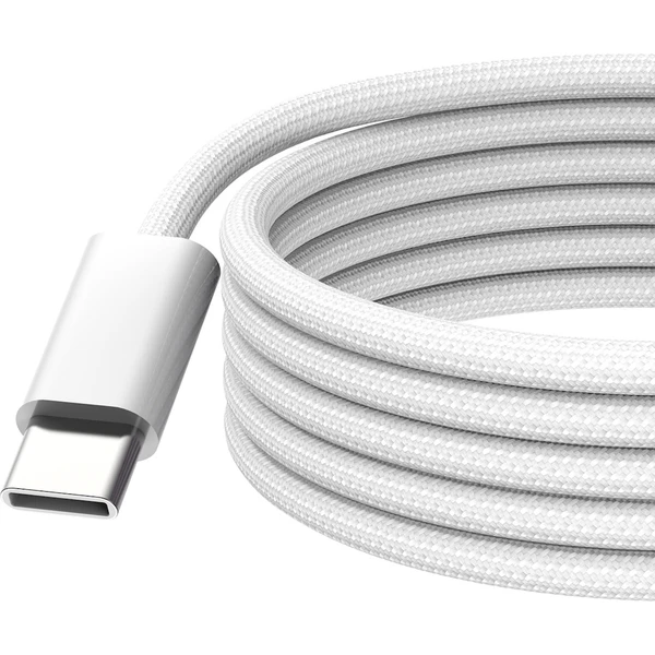 Cubenest opletený napájací kábel USB-C/USB-C 60W 1m biely 2ks - Káble a redukcie - Obrázok MRD5000O01