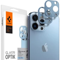 Spigen tR Optik 2 Pack tvrdené sklo na fotoaparát iPhone 13 Pro/13 Pro Max modré - Ochranné fólie a sklo