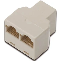 PremiumCord RJ45/2x RJ45 redukcia béžová - Káble a redukcie