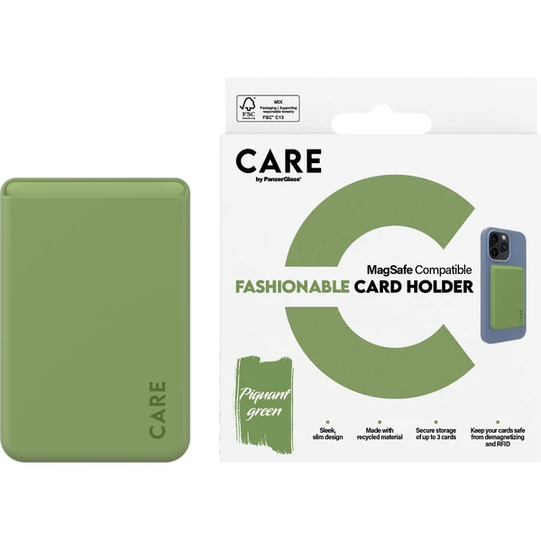 PanzerGlass® CARE Apple MagSafe RFID CardHolder púzdro na platobné karty zelené - Peňaženky - Obrázok MTQB000K01