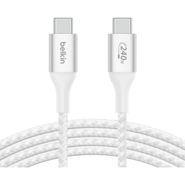 Belkin BOOST CHARGE odolný USB-C kábel (240W) 2m, biely