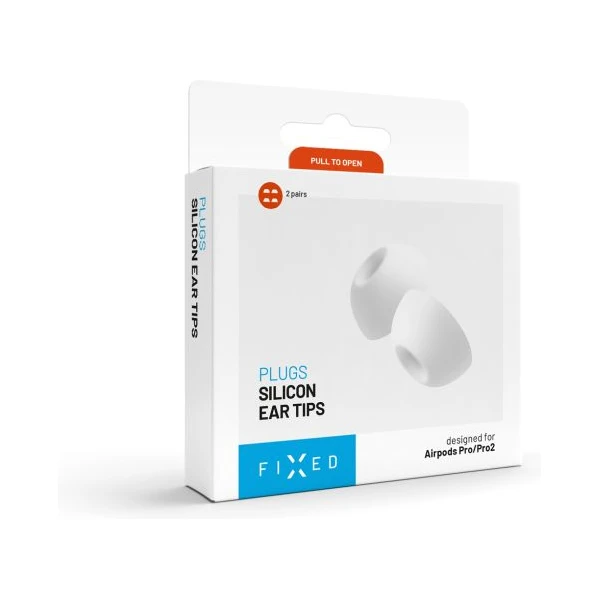 FIXED Plugs 2 sady silikónových štuple Apple Airpods Pro/Pro 2 (XS) biela - Náhradné náušníky - Obrázok MVM5000J01