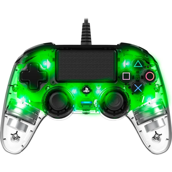 Nacon Gamepad Compact Controller Clear Green (PS4) - Herné ovládače - Obrázok MWOH100201