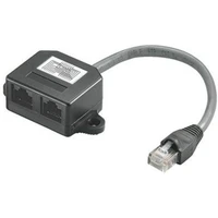 PremiumCord RJ45/2x RJ45 redukcia 0,15 m čierna - Káble a redukcie