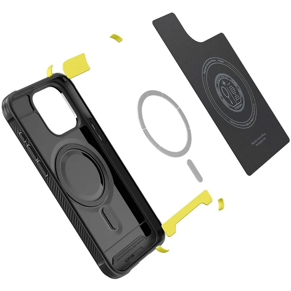 Spigen Rugged Armor MagFit iPhone 15 Pro Max matne čierny - Puzdra - Obrázok MWW8000601