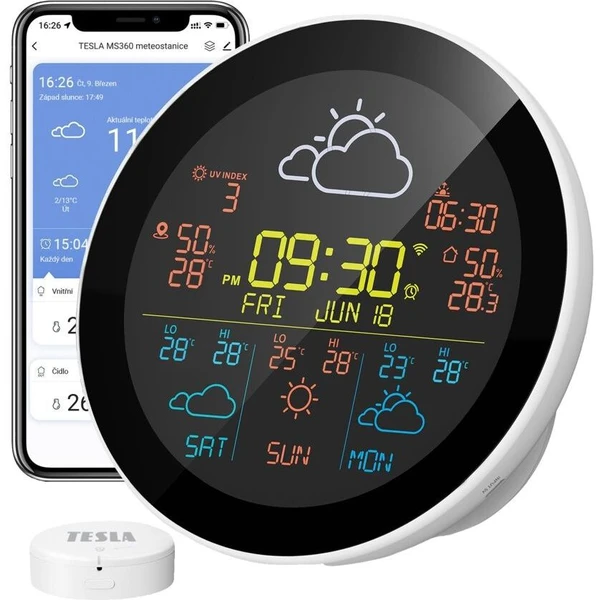 TESLA Device MS360 meteostanica s Tuya systémom + externý senzor - Meteorologické stanice - Hlavný obrázok
