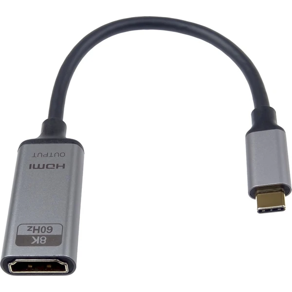 PremiumCord USB-C/HDMI redukcia 8K 0,2 m strieborná - Káble a redukcie - Hlavný obrázok