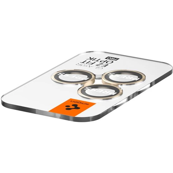 Spigen Glass EZ Fit Optik Pro 2 Pack tvrdené sklo na fotoaparát iPhone 14 Pro/iPhone 14 Pro Max zlat - Ochranné fólie a sklo - Obrázok MZ09000601