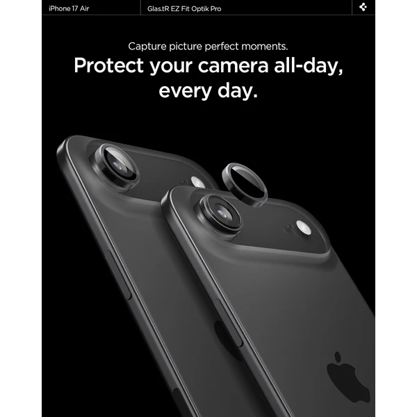 Spigen Glass TR EZ Fit Optik Pro sklá iPhone Air black (2 ks) - Ochranné fólie a sklo - Obrázok MZGH000K01