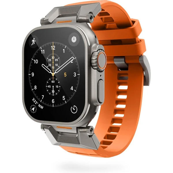 Epico Rubber Pro remienok s nerezovým zapínaním pre Apple Watch 49/46/45/44/42mm oranžový - Remienky - Obrázok MZMJ000K01