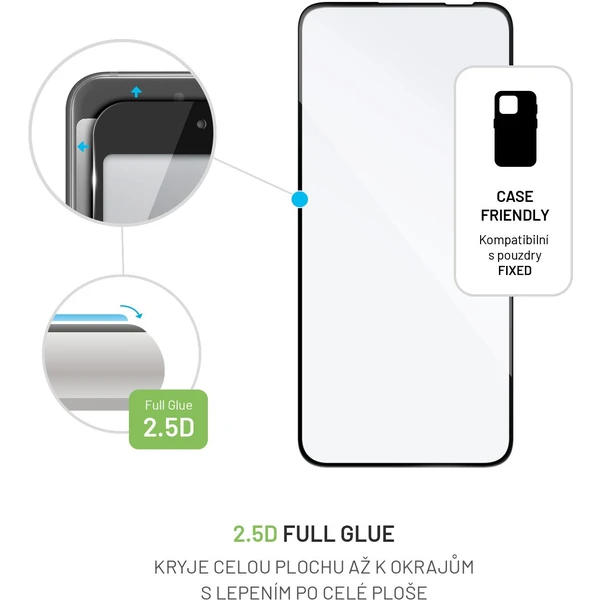 FIXED 2,5D Full-Cover tvrdené sklo Samsung Galaxy A54 5G čierne - Ochranné fólie a sklo - Obrázok N02A700301