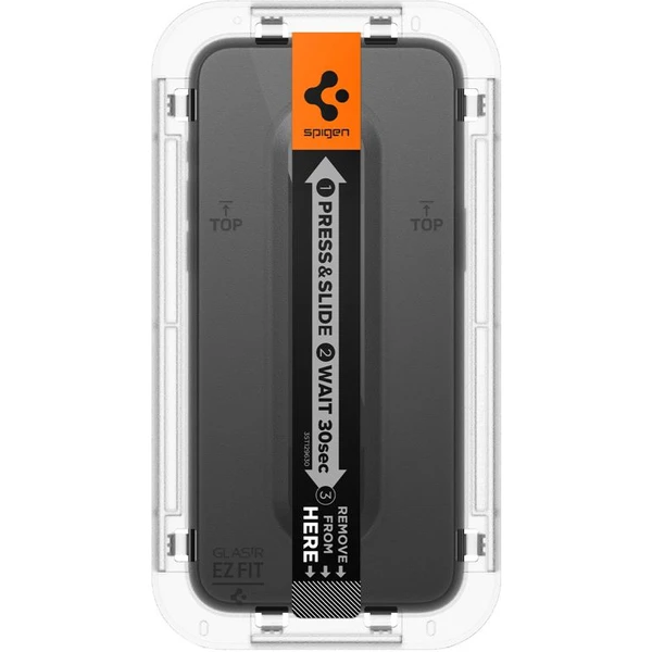 Spigen Glass tR EZ Fit HD tvrdené sklo iPhone 15 Pro čierne - Ochranné fólie a sklo - Obrázok N0W8000601