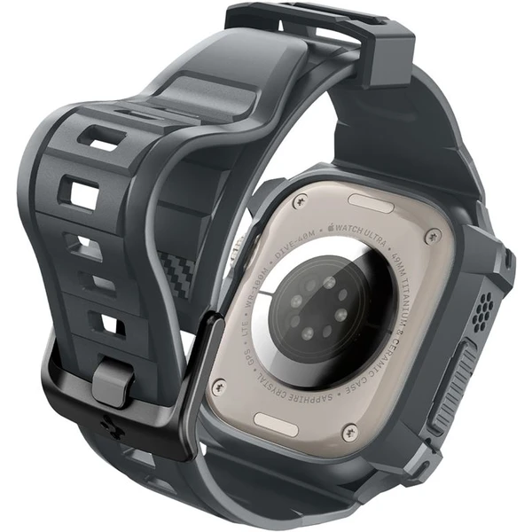 Spigen Rugged Armor Pro remienok s puzdrom Apple Watch Ultra 3/2/1 (49mm) sivý - Remienky - Obrázok N1A1000P01