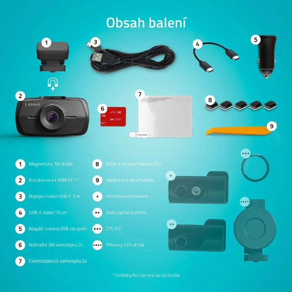 LAMAX C11 GPS 4K palubná kamera (s detekciou radarov) - Kamery - Obrázok N1F5000N01