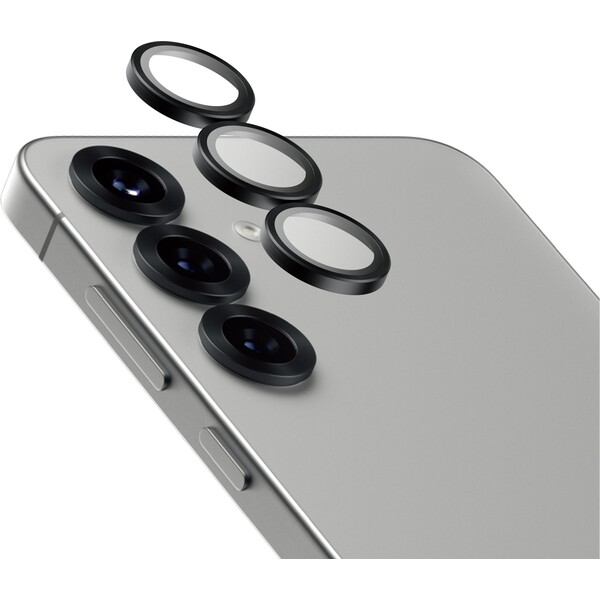 E-shop PanzerGlass® Hoops® Ceramic Samsung Galaxy S25+ čierne ochranné krúžky pre šošovky fotoaparátu