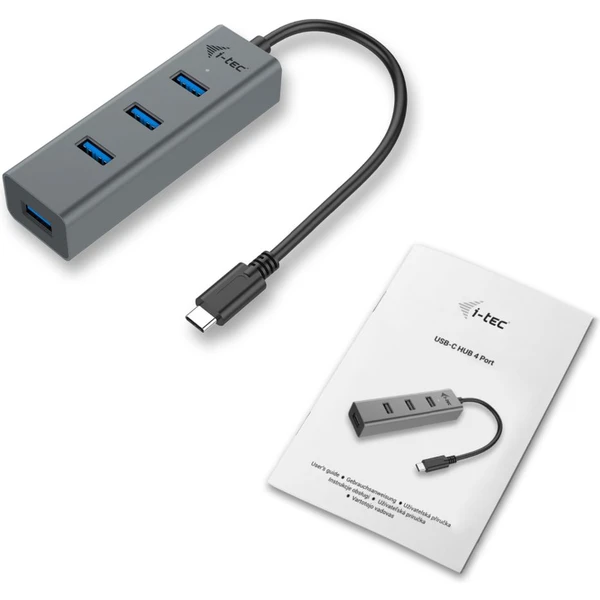 i-tec USB-C Metal HUB 4x USB 3.0 - USB huby - Obrázok N1HA000501