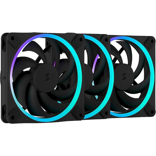 Fractal Design Momentum 12 RGB 3-pack čierny
