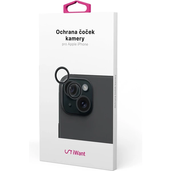 iWant ochrana šošoviek na kameru iPhone 15/15 Plus čierna - Ochranné fólie a sklo - Obrázok N1P1000O01