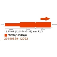 Niimbot štítky na káble RXL 12,5x109mm 65ks pre D11 a D110 červené - Pásky pre štítkovače