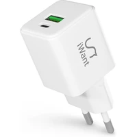 iWant 20W GaN sieťová nabíjačka biela - Nabíjačky