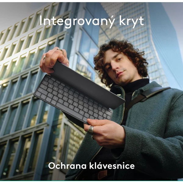 Logitech Keys to go 2 Apple bezdrôtová US klávesnica grafitová - Klávesnice - Obrázok N245000J01