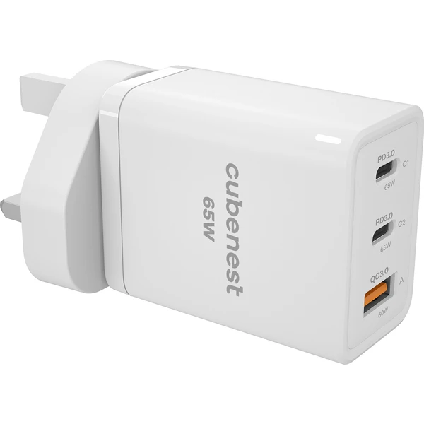 CubeNest S3D1 PD cestovný adaptér (65W) biely - Nabíjačky - Obrázok N2J6000601