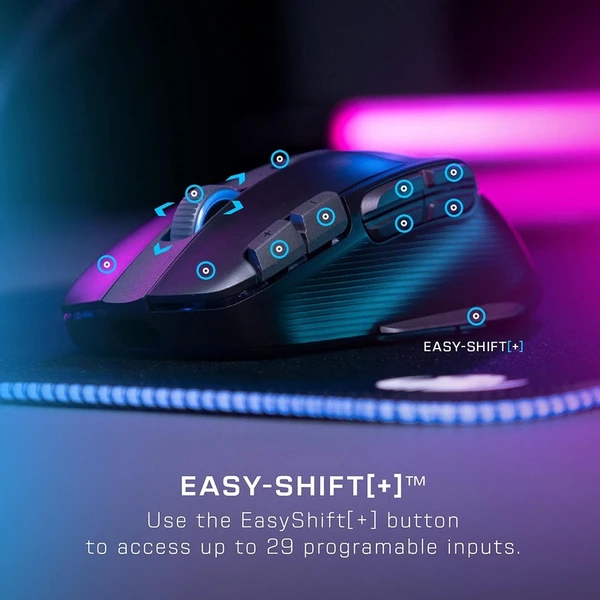 Turtle Beach KONE XP Air bezdrôtová herná myš čierna + RGB nabíjacia stanica Rapid (Bundle) - Myši - Obrázok N2MI000K01