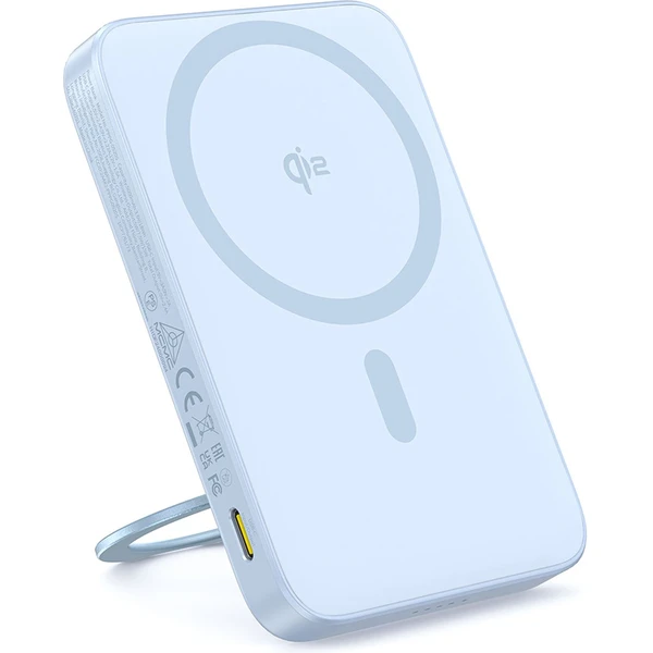 Powerbanka Baseus PicoGo Qi2 s otočným stojanom a bezdrôtovým nabíjaním 5000mAh 20W USB-C modrá - Powerbanky - Obrázok N3AE000N01
