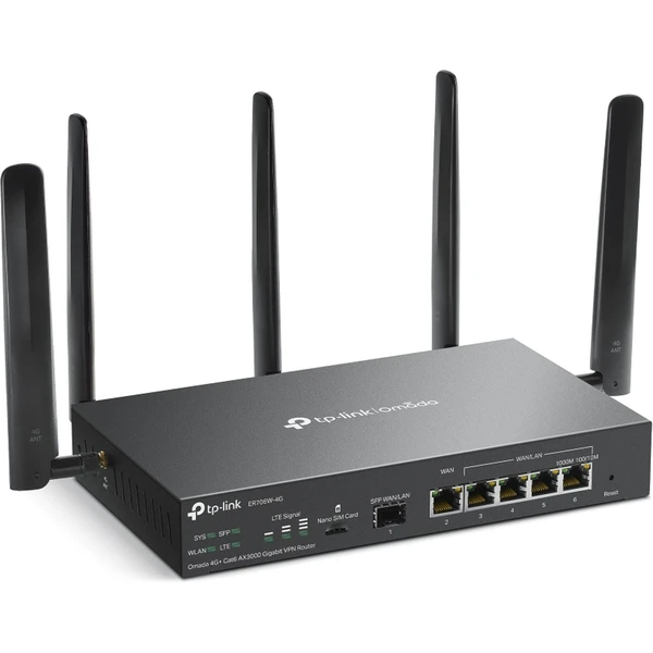 TP-Link ER706W-4G Wi-Fi 6 router čierny - Wi-Fi routery - Obrázok N3B5000P01