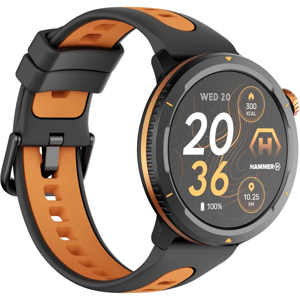 myPhone Hammer Watch 2 lite múdre hodinky oranžovo-čierne - Inteligentné hodinky - Obrázok N3XF000N01