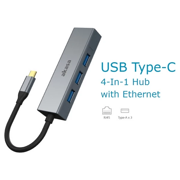 Akasa dokovacej stanice 4v1 USB 3.1 Type-C - Dokovacie stanice - Obrázok N45X600301