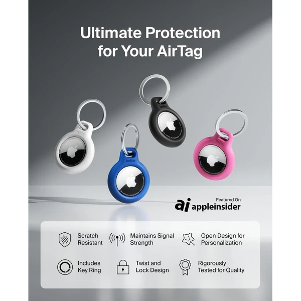 Belkin Secure holder púzdro na AirTag s krúžkom (4-pack) - Puzdra - Obrázok N46G000J01