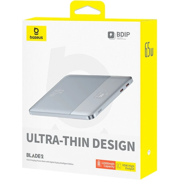 Powerbanka Baseus Blade2 12000mAh 65W strieborná - Powerbanky - Obrázok N4AE000N01