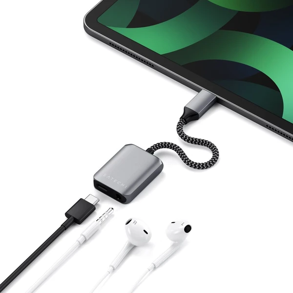 Satechi USB-C -> USB-C/3,5mm redukcia vesmírne šedá - Káble a redukcie - Obrázok N4AT000501