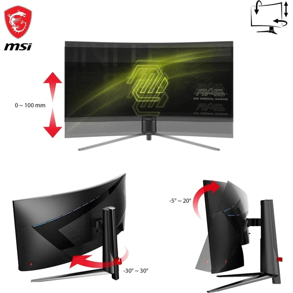 MSI MAG 345CQR herný monitor 34' - Monitory - Obrázok N4KE000K01