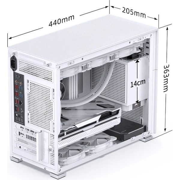 Jonsbo D31 MESH Screen biela - Počítačové skrine - Obrázok N4VD000K01