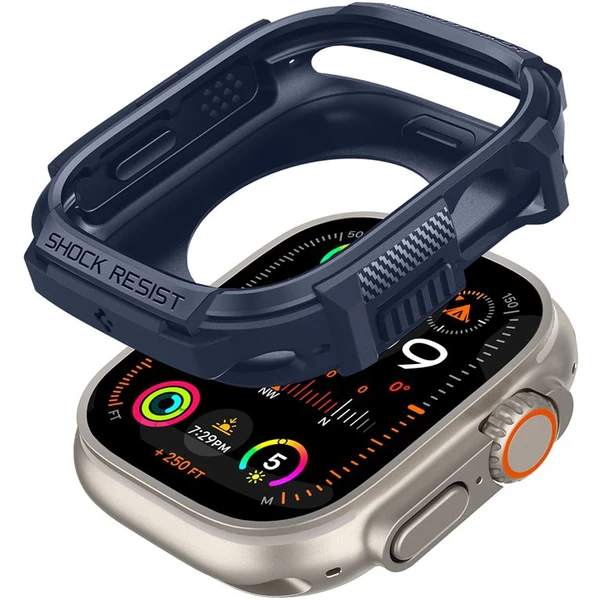 Spigen Rugged Armor kryt Apple Watch Ultra 3/2/1 (49mm) modrý - Puzdra - Obrázok N5A1000P01