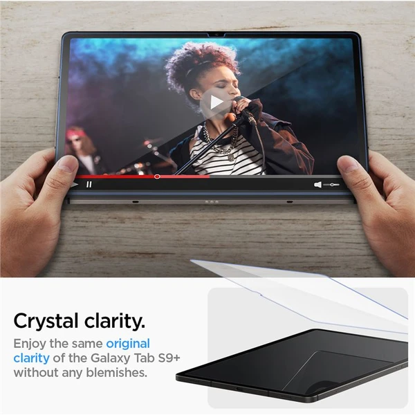 Spigen Glass tR EZ Fit 1 Pack tvrdené sklo Samsung Galaxy Tab S9+/Tab S10+ - Ochranné fólie a sklo - Obrázok N5JA000601