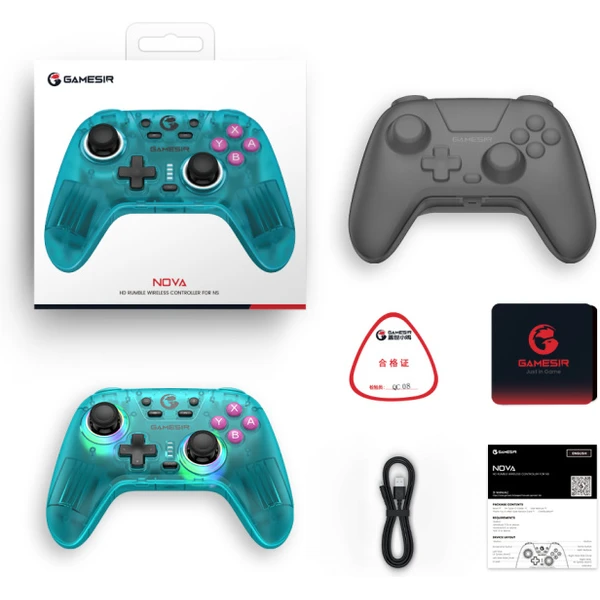 GameSir Nova multiplatformný herný ovládač Neon Teal (PC/Switch/mobile) - Herné ovládače - Obrázok N6F4000N01