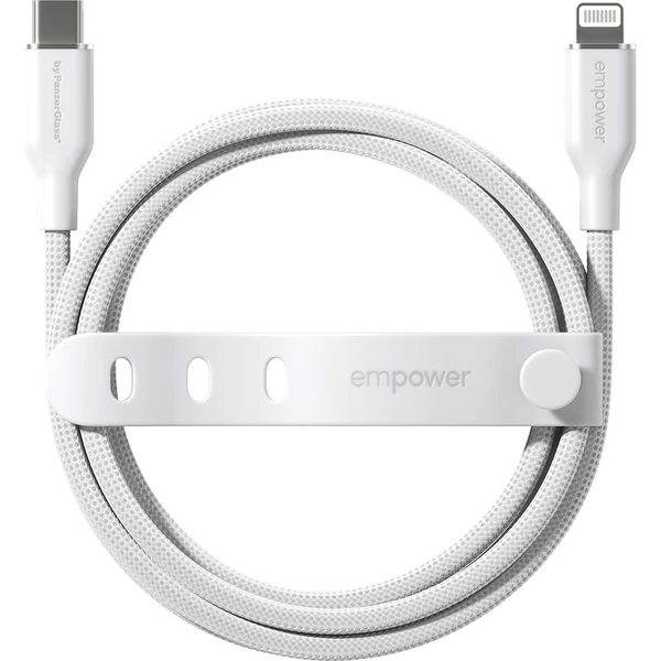 PanzerGlass USB-C/Lightning napájací kábel 60W 1,2m biely - Káble a redukcie - Hlavný obrázok