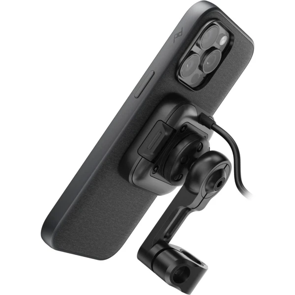 Peak Design Motorcycle Mirror Mount MagSafe/Qi2 držiak na motorku čierny (s nabíjaním) - Držiaky - Obrázok N7DE000O01