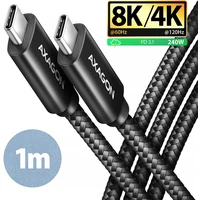 AXAGON BUCM4X-CM10AB USB-C/USB-C napájací kábel 8K 240W 1m čierny - Káble a redukcie