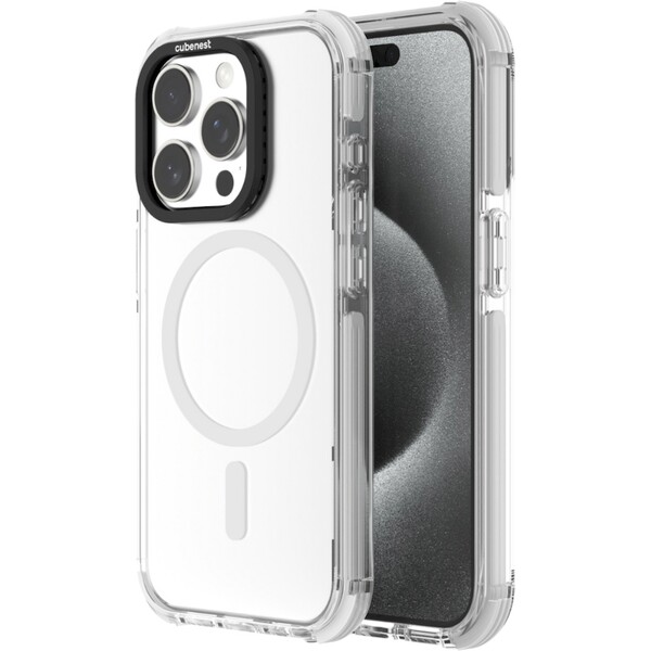 Cubenest MagPro Strong Guard kryt iPhone 15 Pre biely