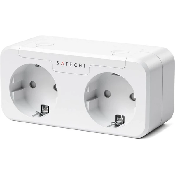 Satechi Homekit múdra zásuvka s dvoma vstupmi biela - Inteligentné zásuvky - Hlavný obrázok