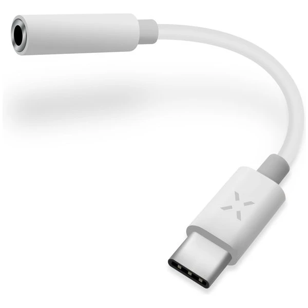 FIXED LINK USB-C 3,5mm redukcia s DAC čipom biela - Káble a redukcie - Hlavný obrázok
