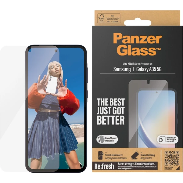 PanzerGlass Ultra-Wide Fit ochranné sklo Samsung Galaxy A35 5G - Ochranné fólie a sklo - Obrázok N8G3000P01