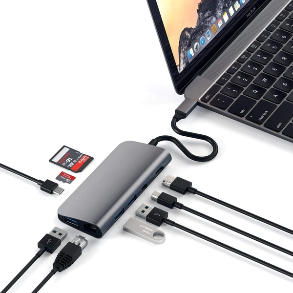 Satechi Multimedia húb vesmírne šedý - USB huby - Obrázok N8ME100301