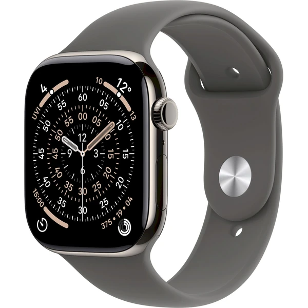 Apple Watch Series 11 Cellular (46mm) Prírodný titán so skalo šedým športovým remienkom M/L - Inteligentné hodinky - Hlavný obrázok